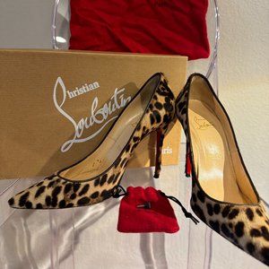 CHRISTIAN LOUBOUTIN Pony Leopard 100 Kate - 37.5
